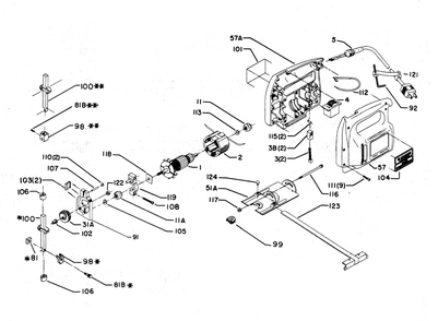 Part Location Diagram of 852875 Porter Cable Brush
